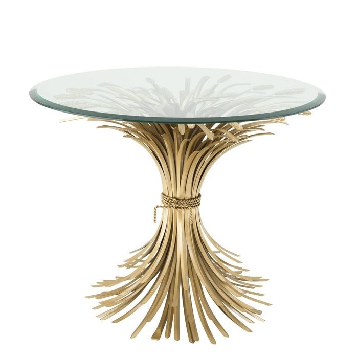 Side Table Bonheur ? 90 x H. 70cm antique gold fin