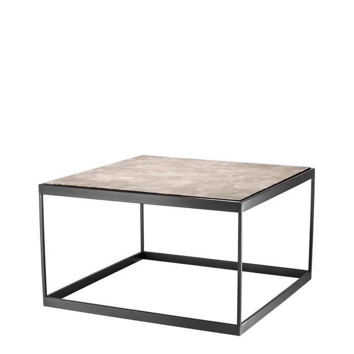 Side Table La Quinta bronze finish beige marble