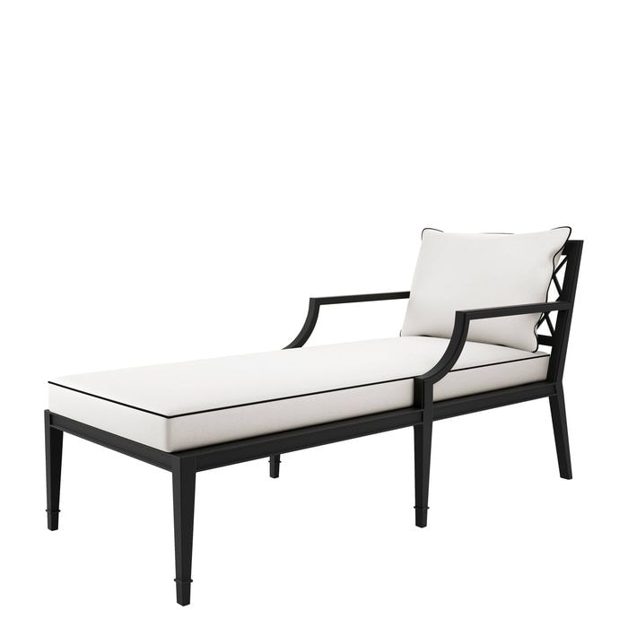Chaise Longue Bella Vista outdoor matte black