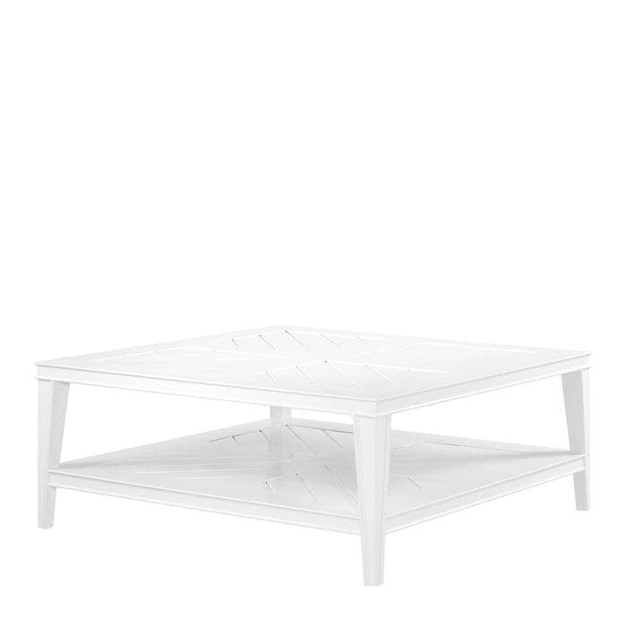 Coffee Table Bell Rive 100 x 100 cm outdoor white