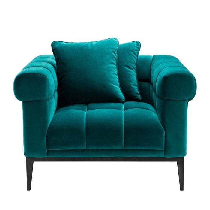 Chair Aurelio savona sea green velvet
