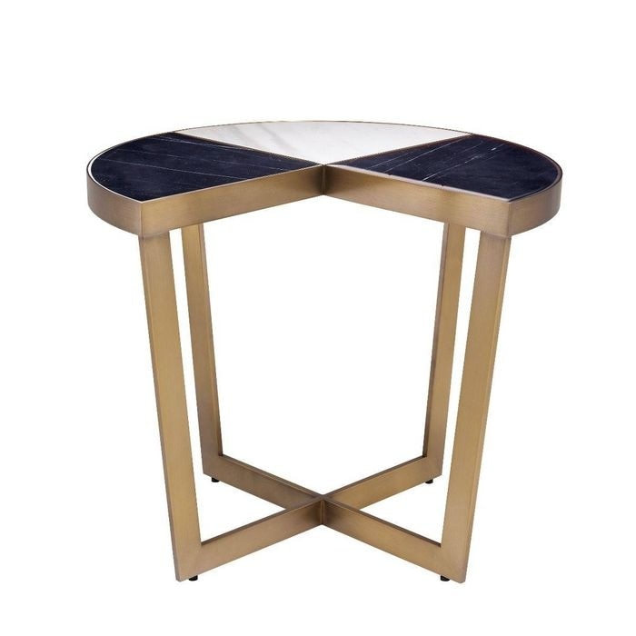 Side Table Turino brushed brass finish 