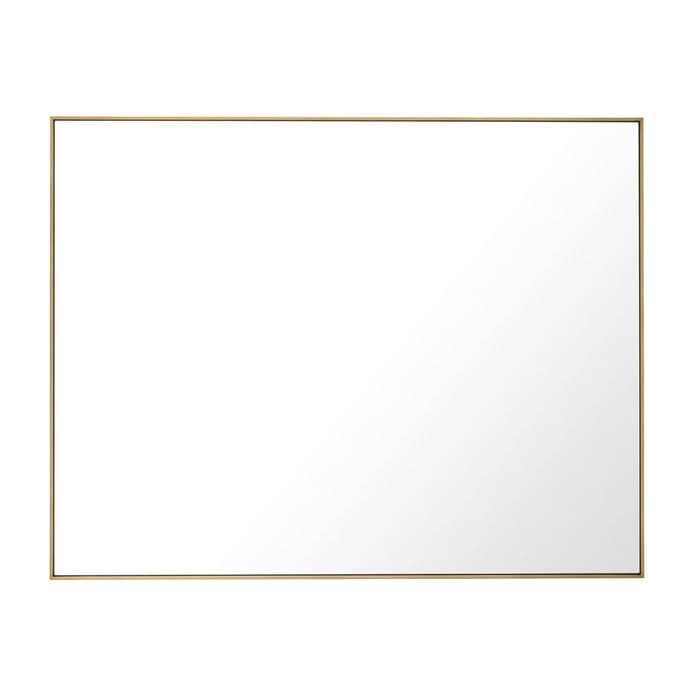 Mirror Redondo brushed brass finish 180 x 140 cm 