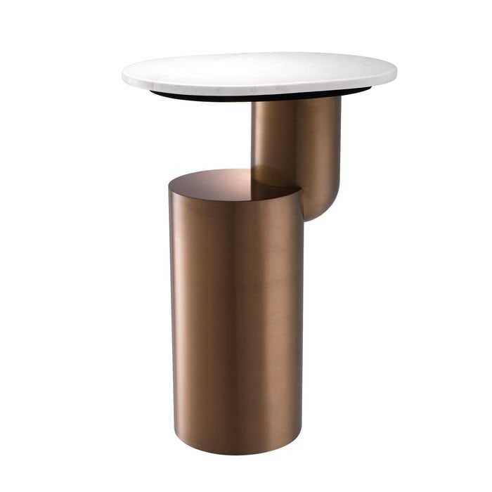 Side Table Tosca brushed copper finish