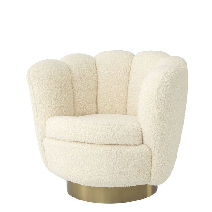 Swivel Chair Mirage faux shearling 