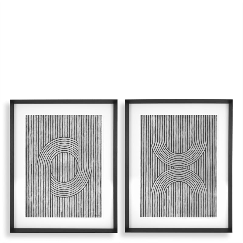 Print Cedar grooves set of 2