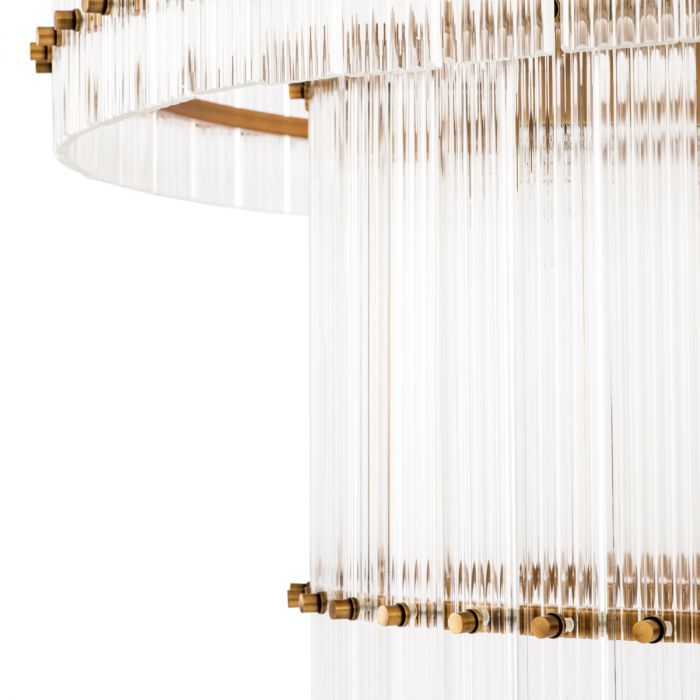 Chandelier Ruby L antique brass finish 