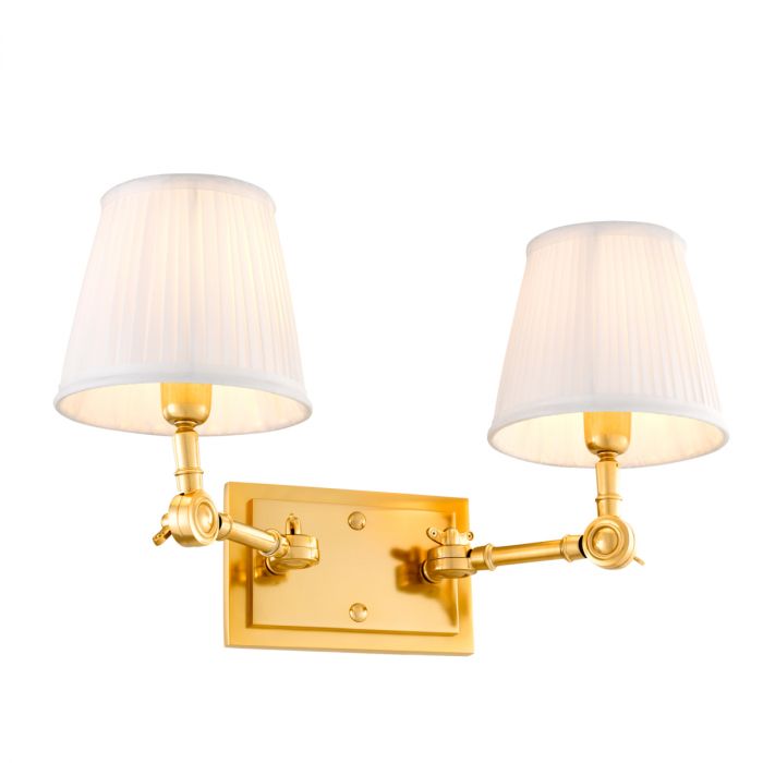 Wall Lamp Wentworth Double gold finish incl white