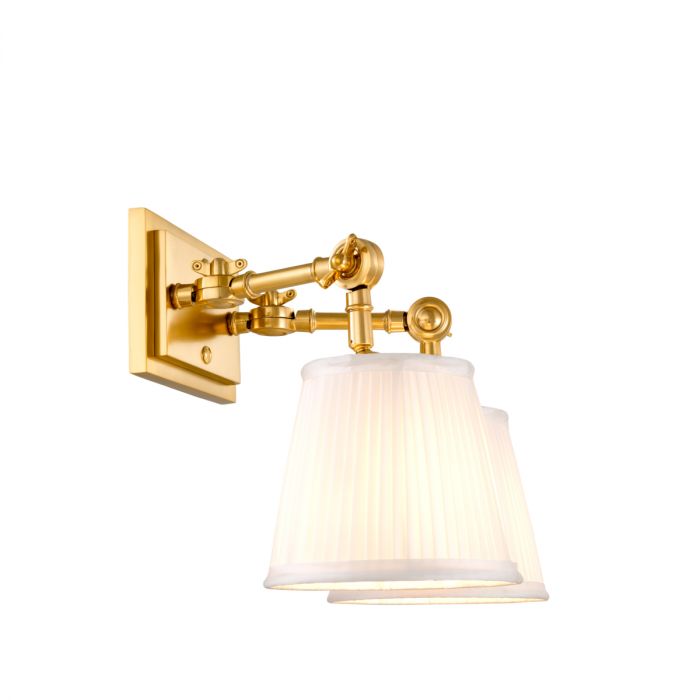 Wall Lamp Wentworth Double gold finish incl white