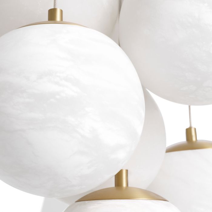 Chandelier Sphinx L antique brass finish