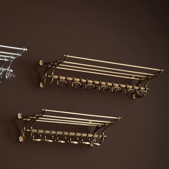 Coatrack Hudson 97 cm antique brass finish