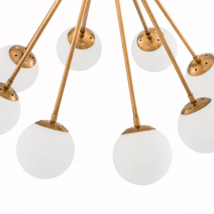 Chandelier Luxor antique brass finish