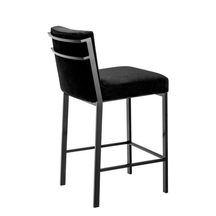 Counter Stool Scott bronze finish black velvet