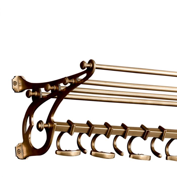 Coatrack Hudson 70 cm antique brass finish