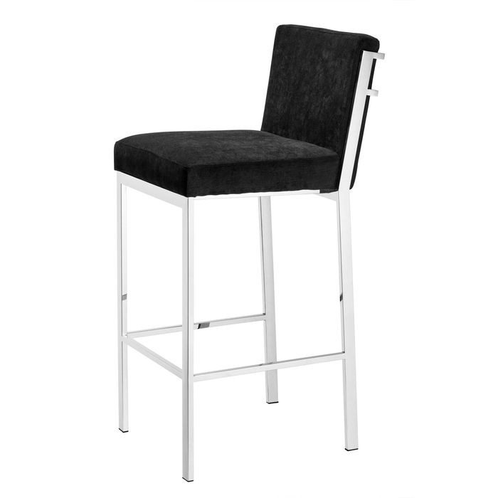 Bar Stool Scott black velvet