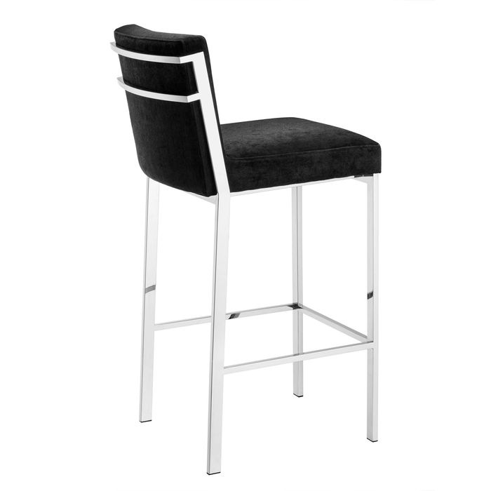 Bar Stool Scott black velvet