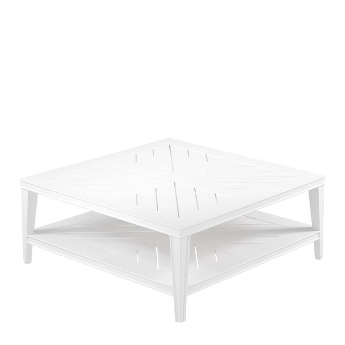 Coffee Table Bell Rive 100 x 100 cm outdoor white