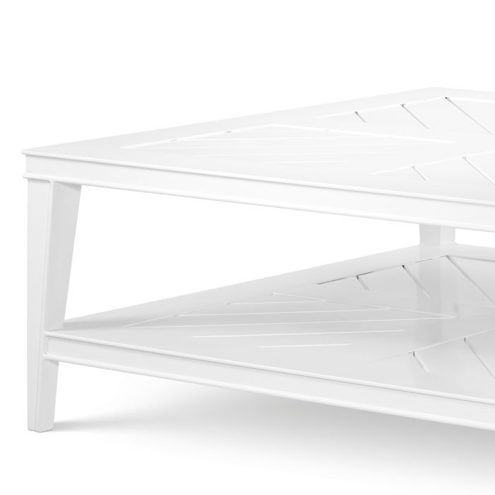 Coffee Table Bell Rive 100 x 100 cm outdoor white