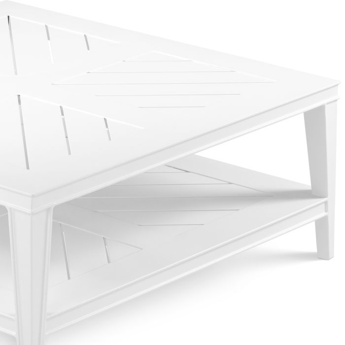 Coffee Table Bell Rive 100 x 100 cm outdoor white