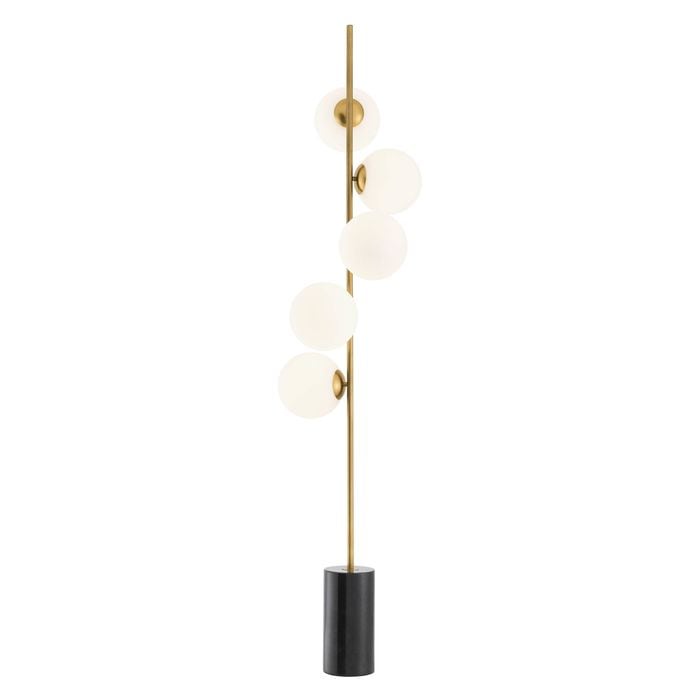Floor Lamp Tempo antique brass finish 