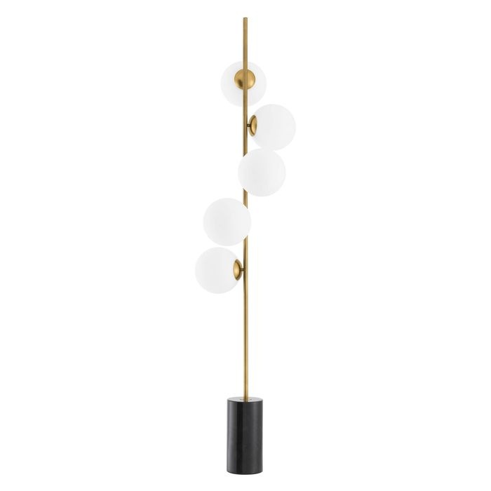 Floor Lamp Tempo antique brass finish 