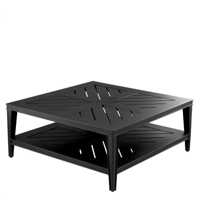 Coffee Table Bell Rive 100x100 cm outdoor m. black
