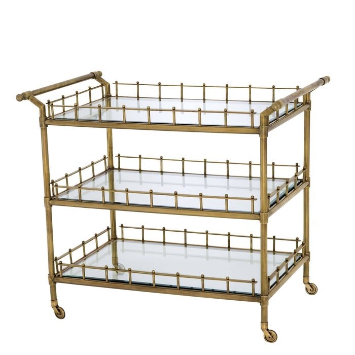 Trolley Scarlett vintage brass finish