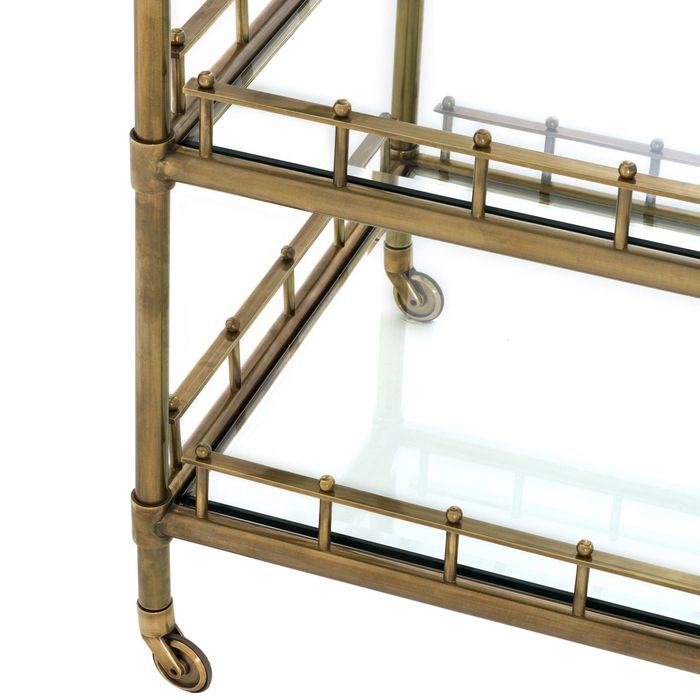 Trolley Scarlett vintage brass finish