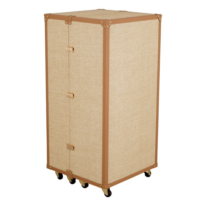 Wine Cabinet Martini Bianco rattan look