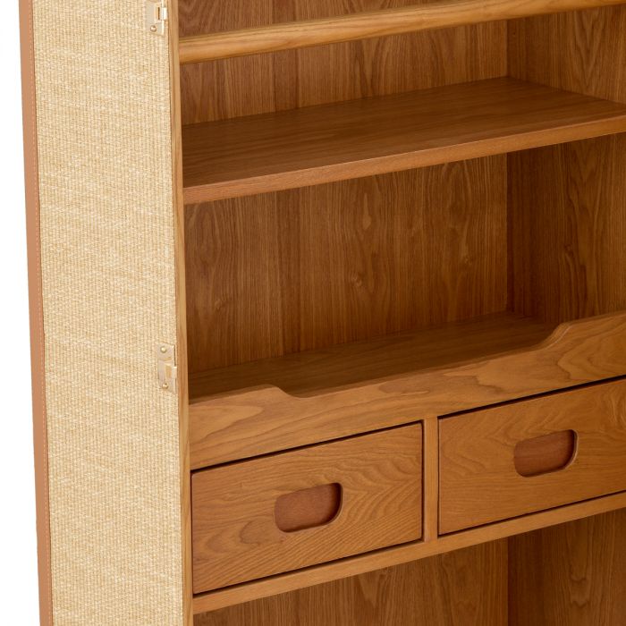 Wine Cabinet Martini Bianco rattan look