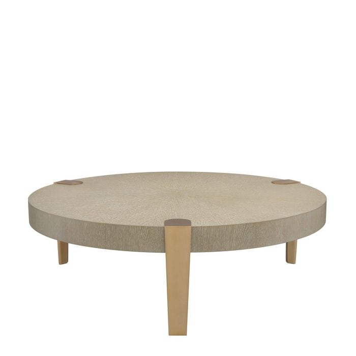 Coffee Table Oxnard washed oak veneer br brass