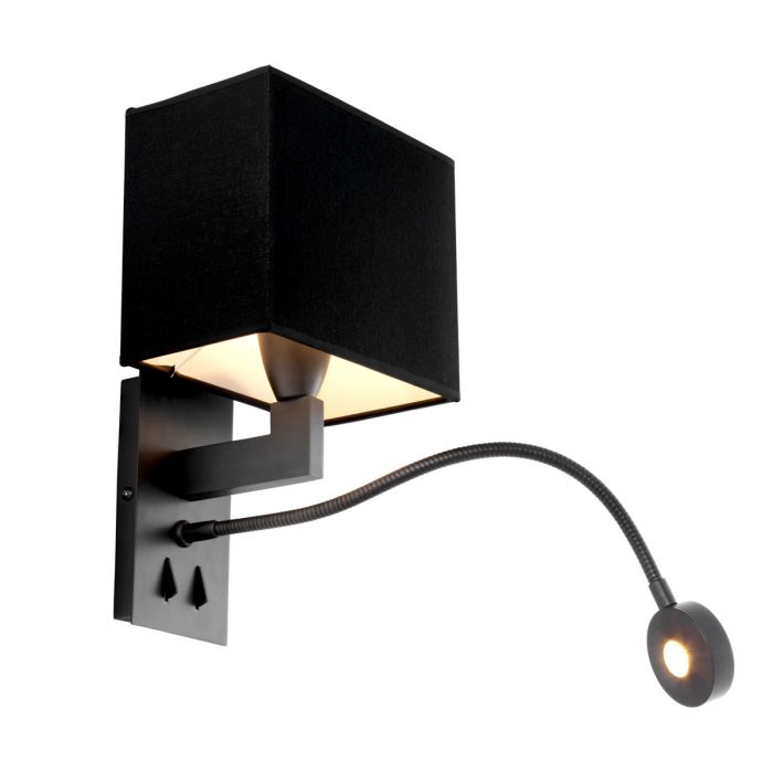 Wall Lamp Reading bronze finish incl shade