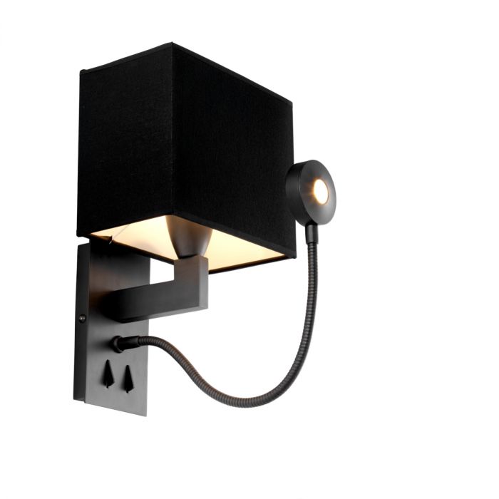 Wall Lamp Reading bronze finish incl shade