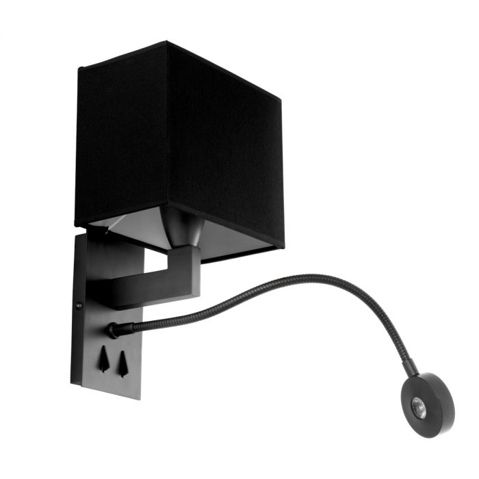 Wall Lamp Reading bronze finish incl shade