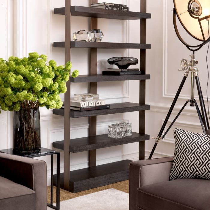 Side Table Cocktail bronze finish black marble