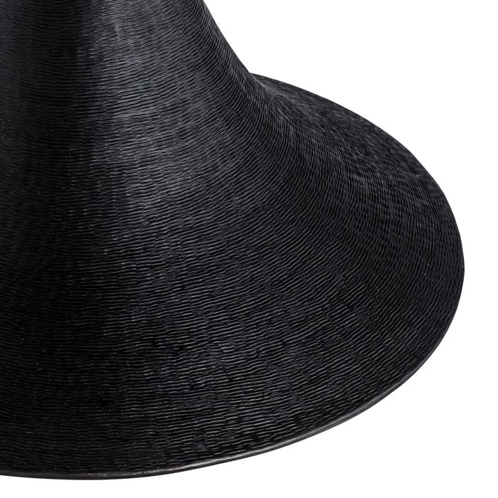 Dining Table Melchior round charcoal oak veneer 