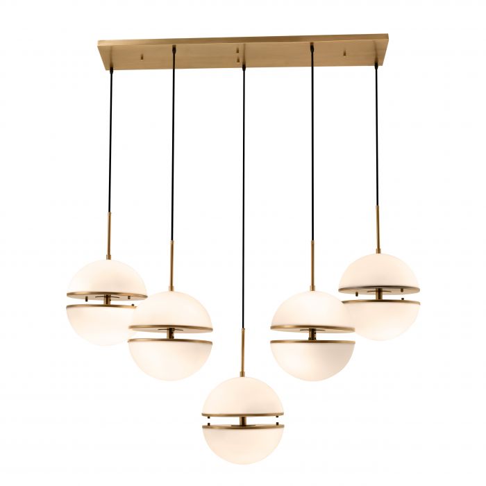 Hanging Lamp Spiridon 5 light antique brass finish