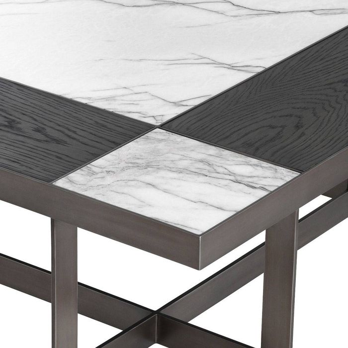 Coffee Table Hermoza mocha crown oak veneer bronze