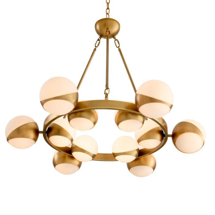Chandelier Piazetta antique brass finish