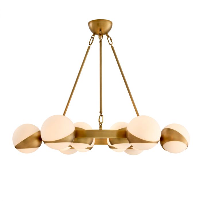 Chandelier Piazetta antique brass finish
