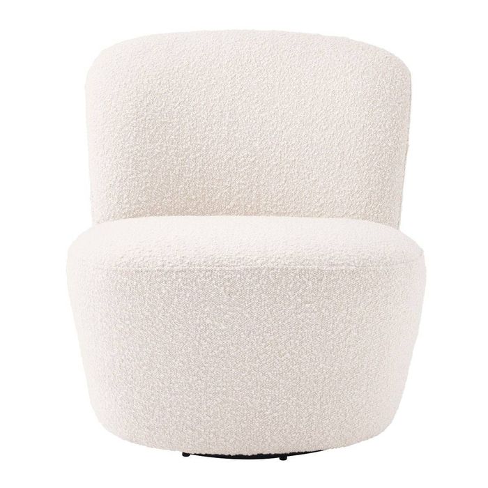 Swivel Chair Doria boucl? cream