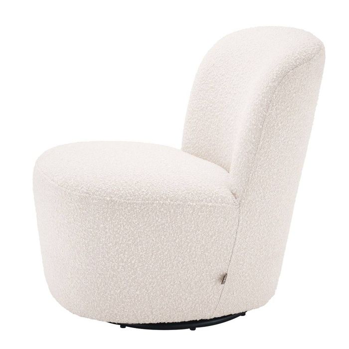 Swivel Chair Doria boucl? cream
