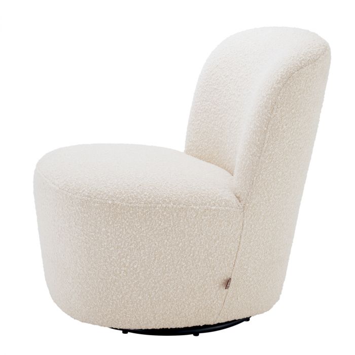 Swivel Chair Doria boucl? cream