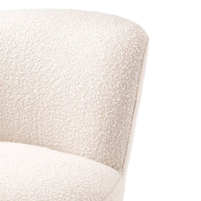 Swivel Chair Doria boucl? cream