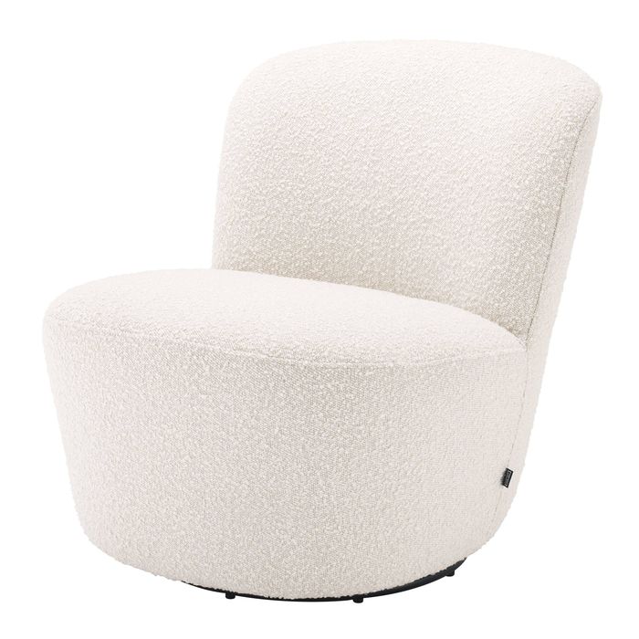 Swivel Chair Doria boucl? cream