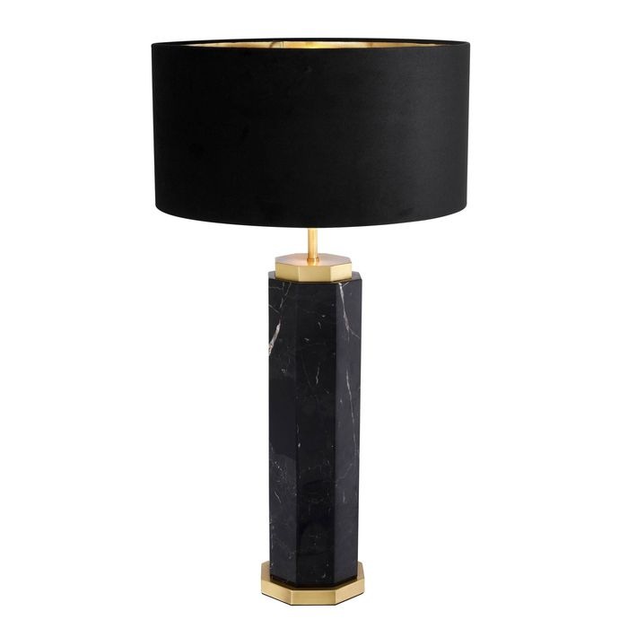 Table Lamp Newman black marble incl shade