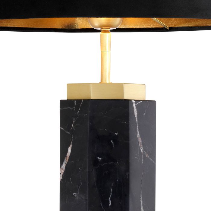 Table Lamp Newman black marble incl shade