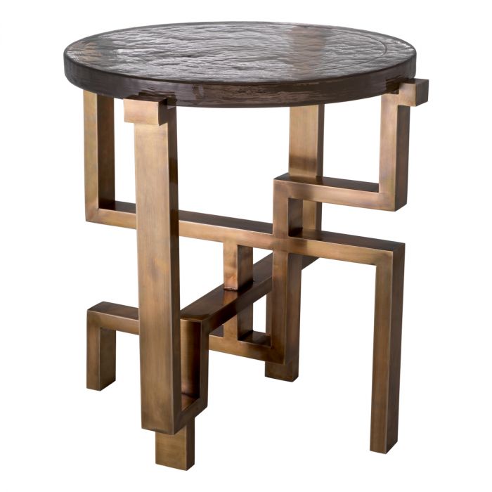 Side Table Gee vintage brass finish