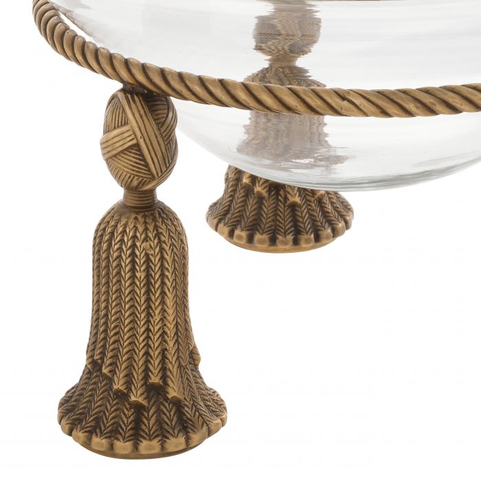 Bowl Tassel vintage brass finish
