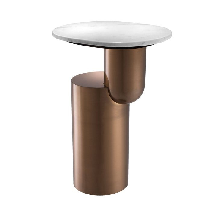 Side Table Tosca brushed copper finish